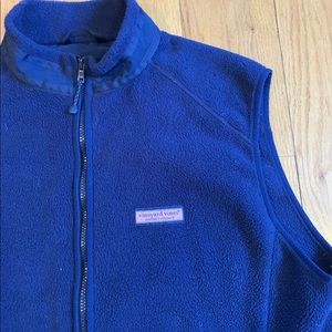 vineyard vines zip-up fleece vest